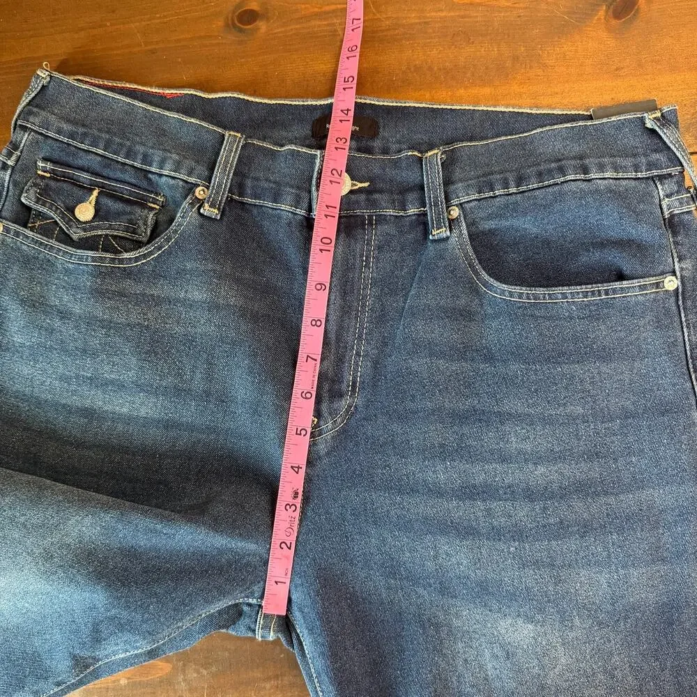 True Religion Ricky SN Flap Straight Relaxed Jean Dark Woodland Wash Men's 36x35